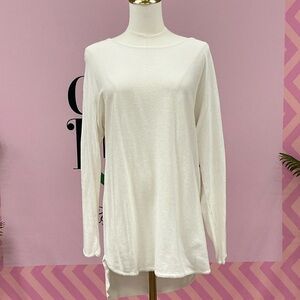 Michael Kors Women's Long Sleeve Crewneck Top - White